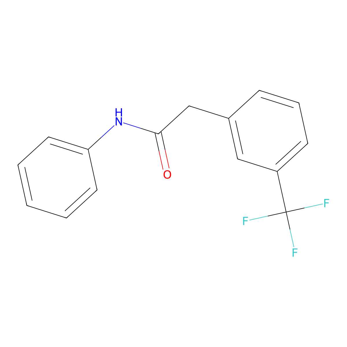 N-phenyl-2-[3-(trifluoromethyl)phenyl]acetamide molecular structure, CAS 77620-80-5