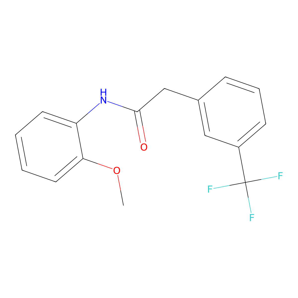 N-(2-methoxyphenyl)-2-[3-(trifluoromethyl)phenyl]acetamide molecular structure, CAS 77620-82-7