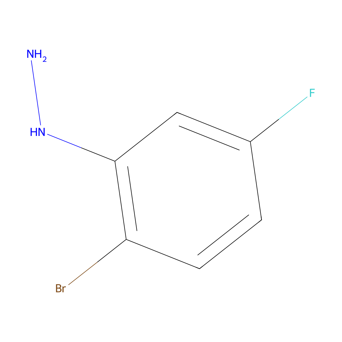 (2-Bromo-5-fluorophenyl)hydrazine molecular structure, CAS 776239-07-7
