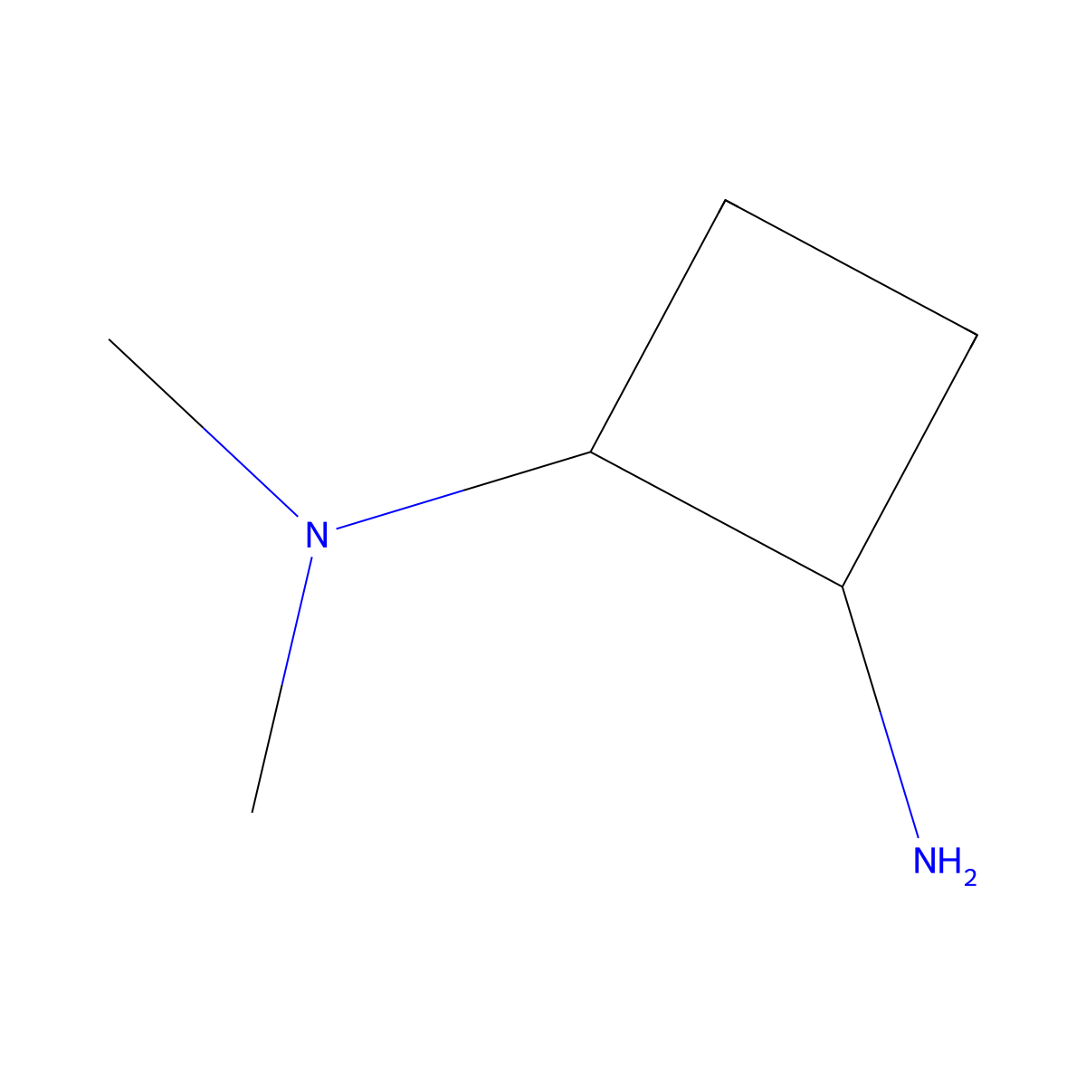 rac-(1R,2R)-N1,N1-dimethylcyclobutane-1,2-diamine molecular structure, CAS 776240-34-7