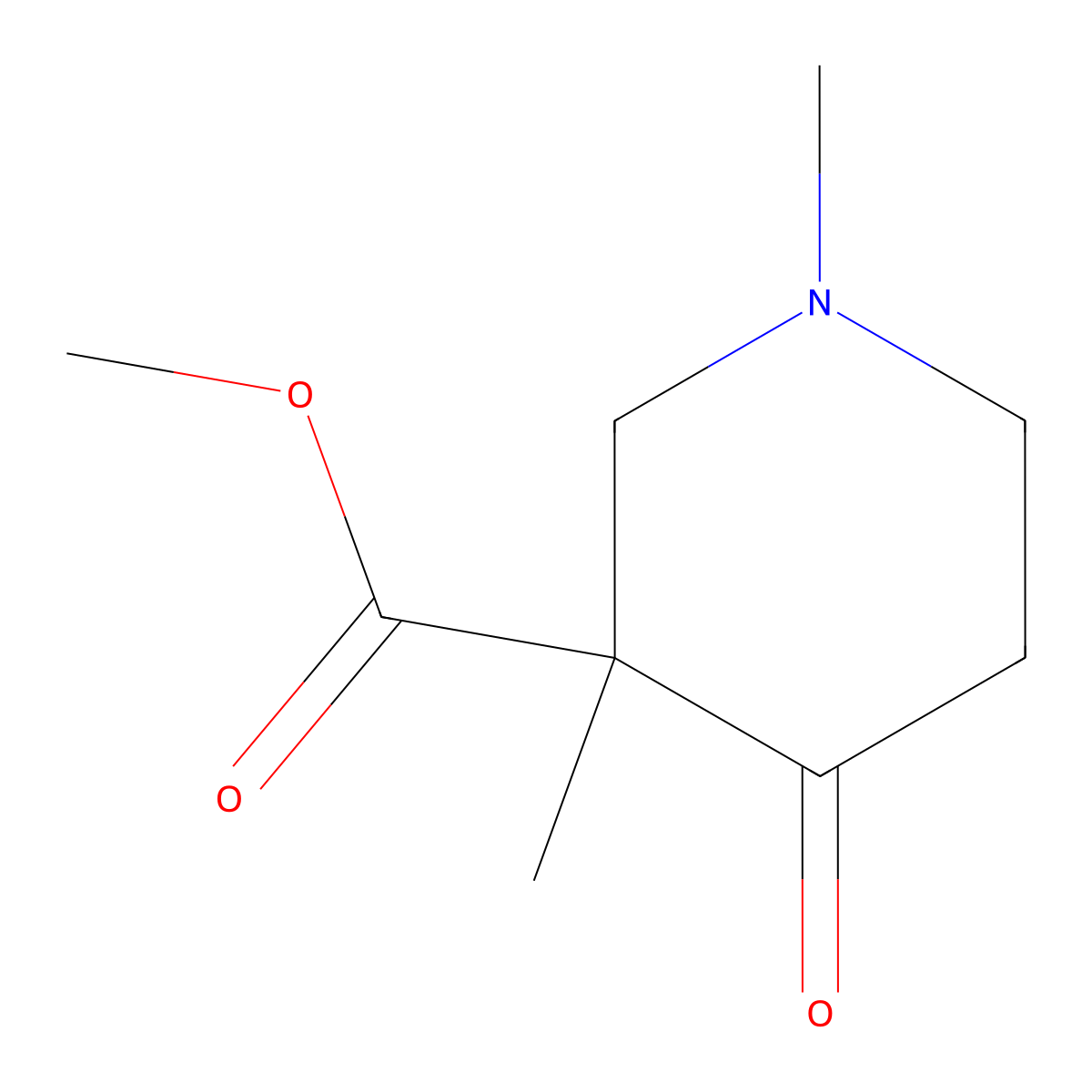 1,3-Dimethyl-4-oxo-piperidine-3-carboxylic acid methyl ester molecular structure, CAS 776255-47-1