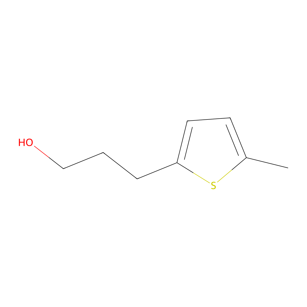 3-(5-Methylthiophen-2-yl)propan-1-ol molecular structure, CAS 77626-58-5