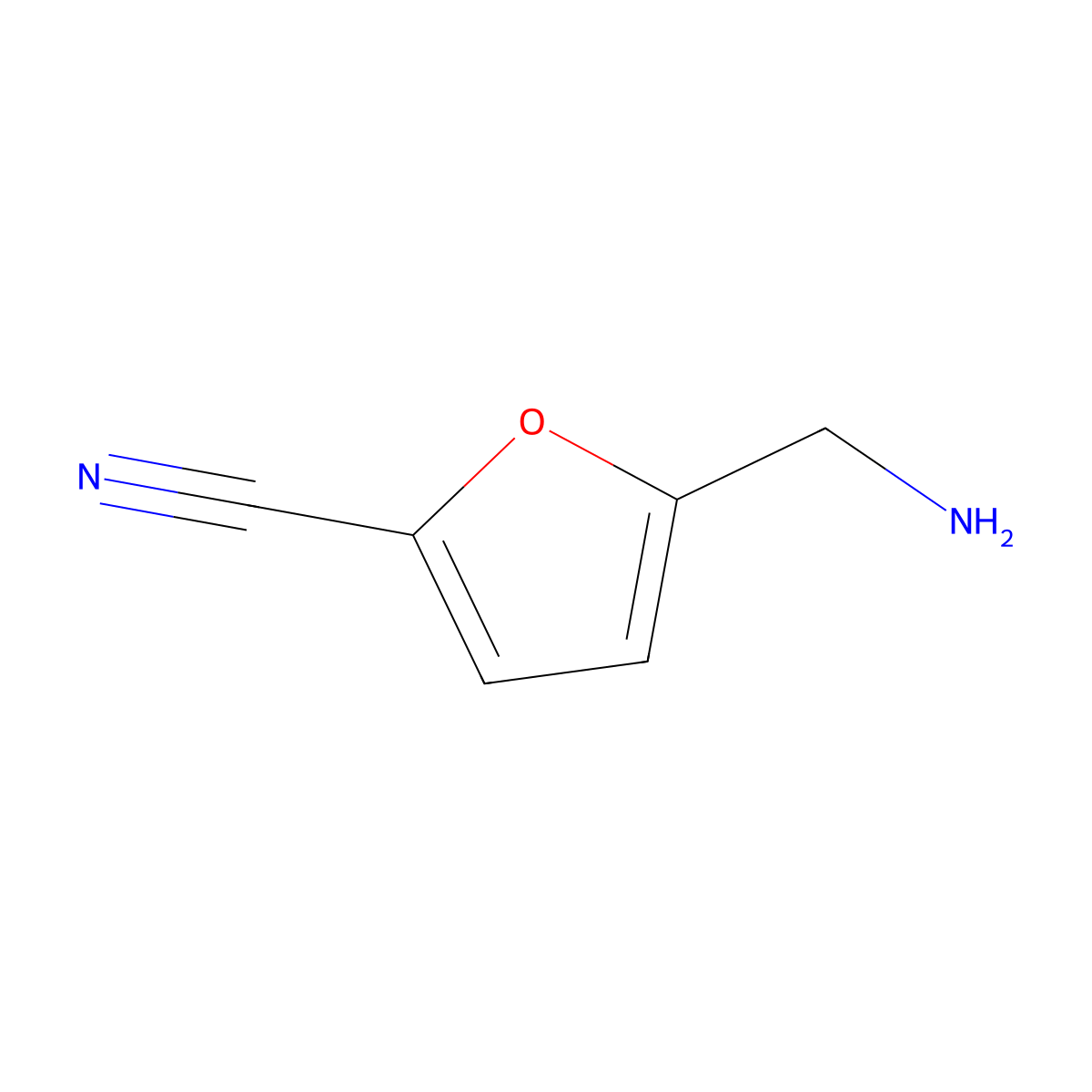 5-(Aminomethyl)furan-2-carbonitrile molecular structure, CAS 776277-28-2