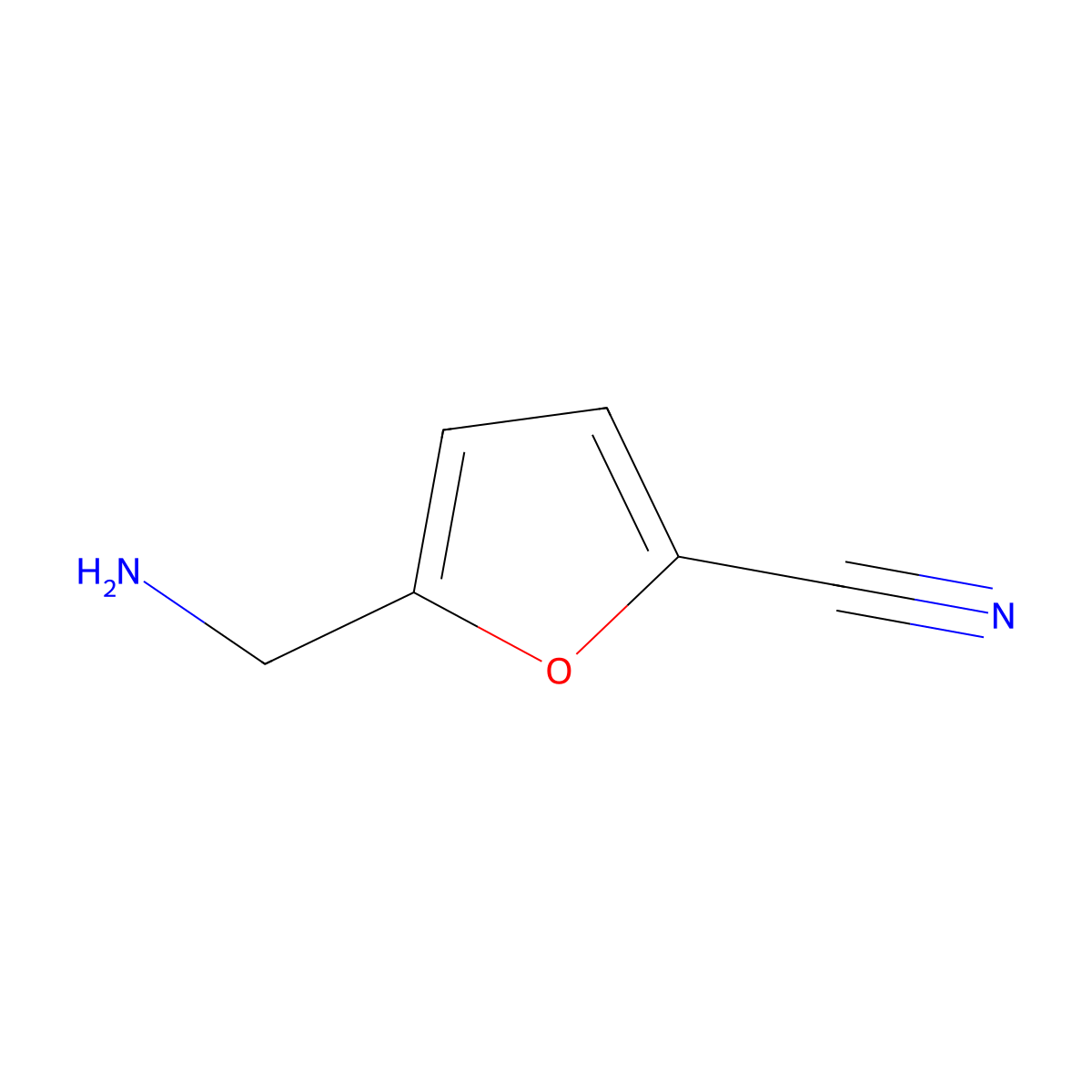 5-(Aminomethyl)furan-2-carbonitrile molecular structure, CAS 776277-28-2