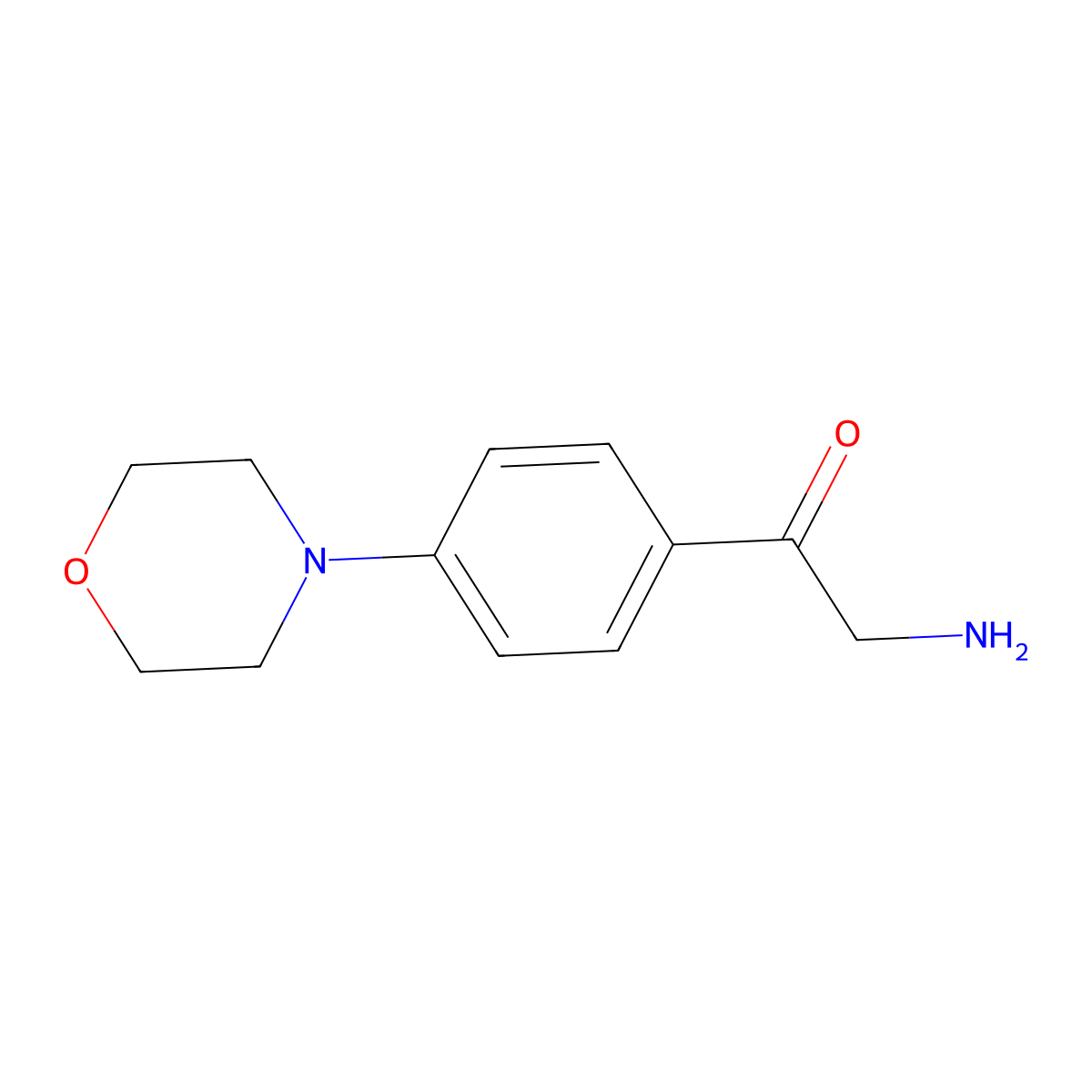 2-Amino-1-[4-(morpholin-4-yl)phenyl]ethan-1-one molecular structure, CAS 776277-95-3