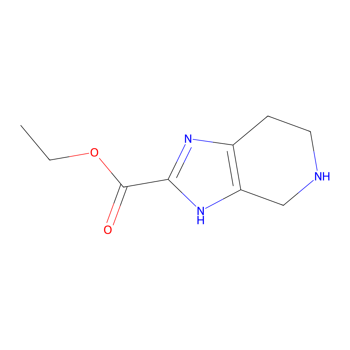 ethyl 1H,4H,5H,6H,7H-imidazo[4,5-c]pyridine-2-carboxylate molecular structure, CAS 776278-64-9