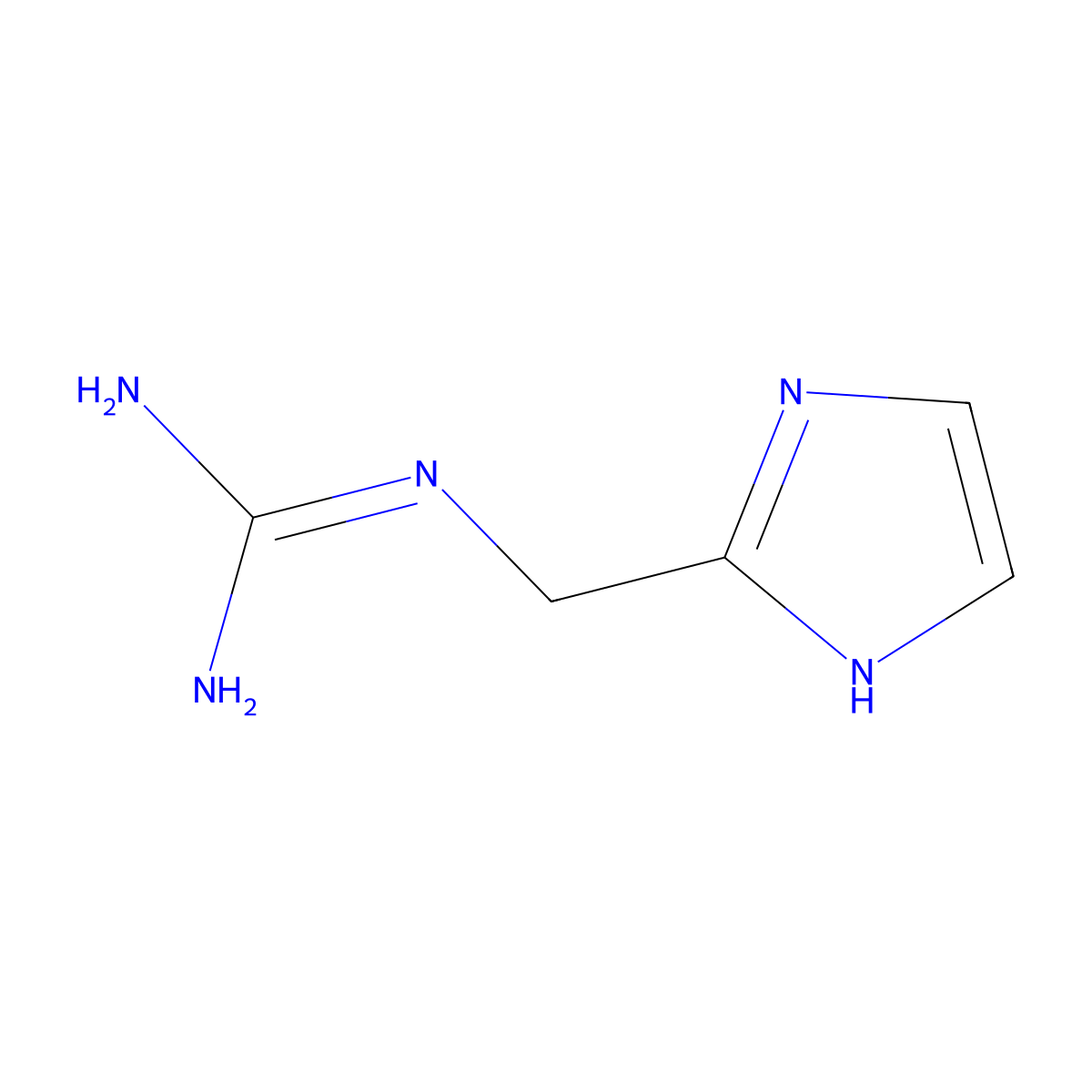 1-((1H-Imidazol-2-yl)methyl)guanidine molecular structure, CAS 776281-59-5