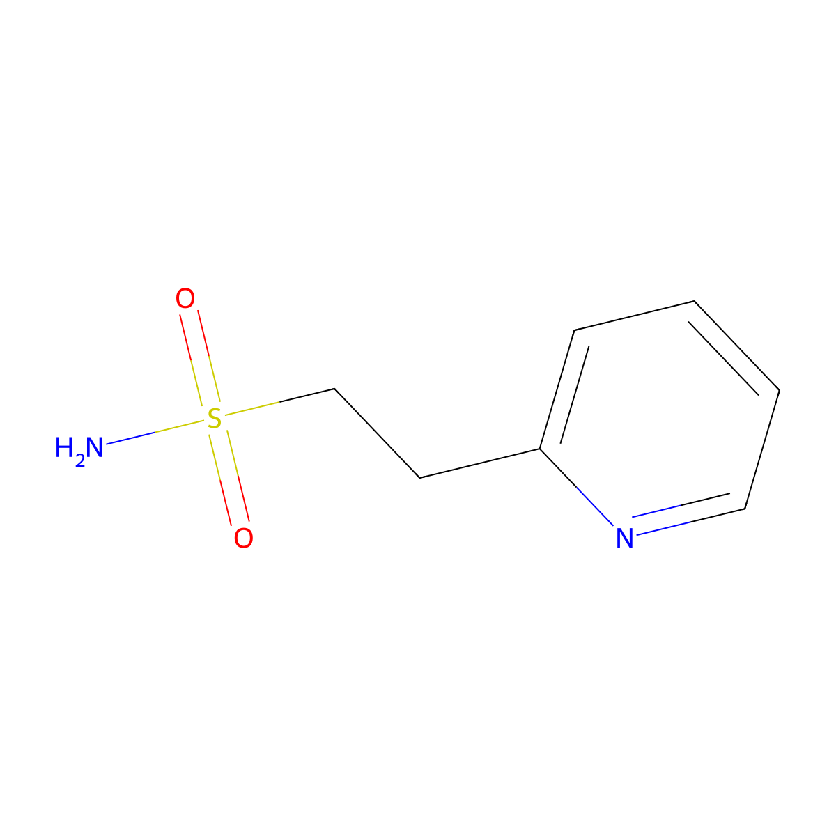 2-(Pyridin-2-yl)ethane-1-sulfonamide molecular structure, CAS 776287-41-3