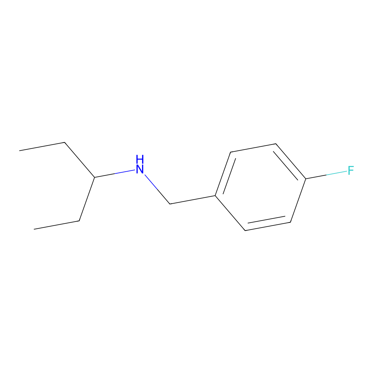 [(4-Fluorophenyl)methyl](pentan-3-yl)amine molecular structure, CAS 776296-35-6