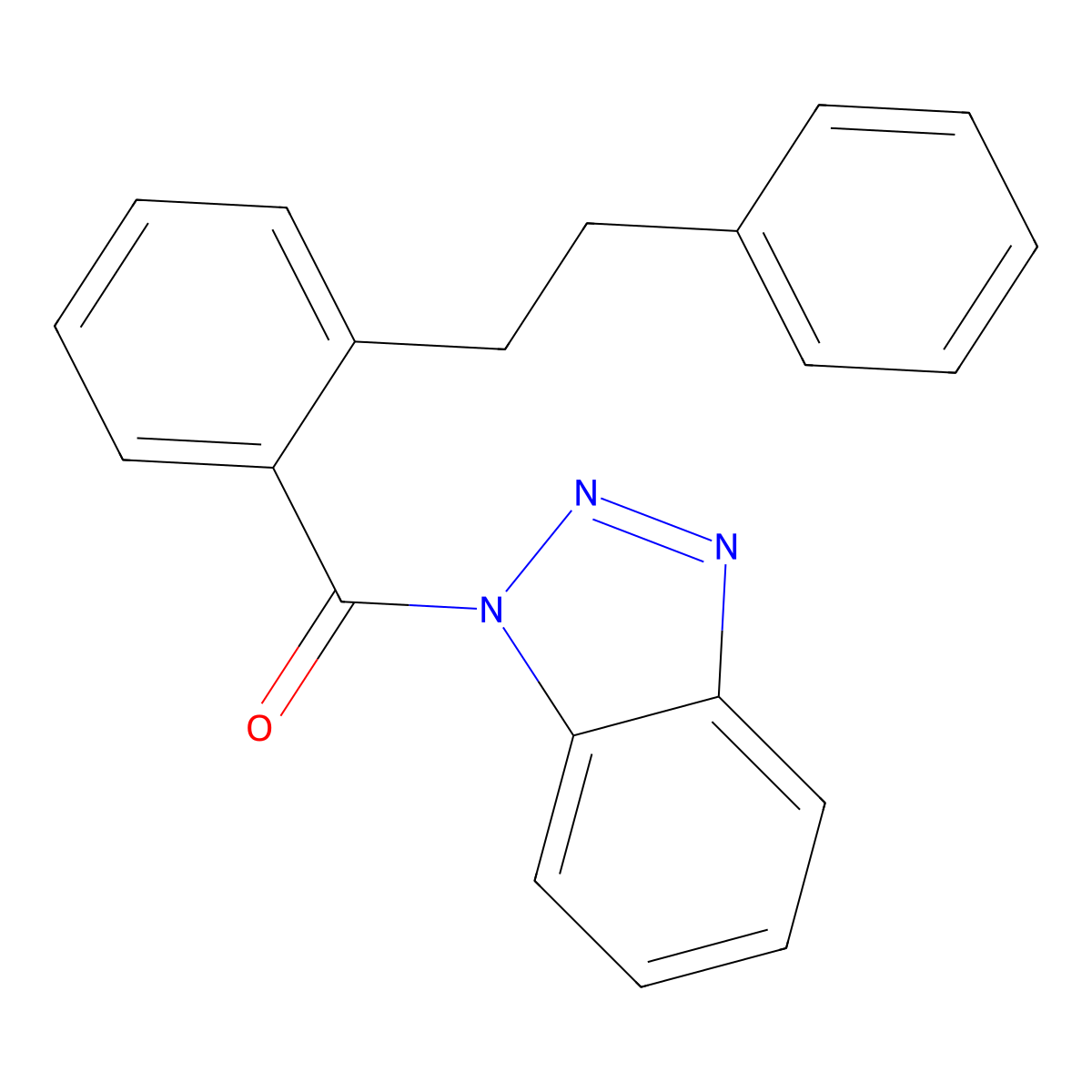 1-[2-(2-Phenylethyl)benzoyl]-1H-1,2,3-benzotriazole molecular structure, CAS 776297-10-0