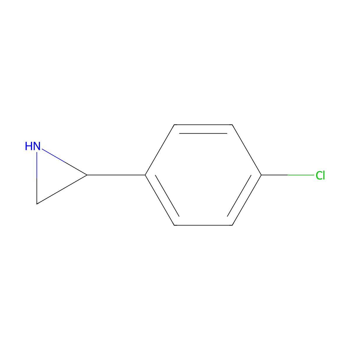 2-(4-Chlorophenyl)aziridine molecular structure, CAS 7763-73-7