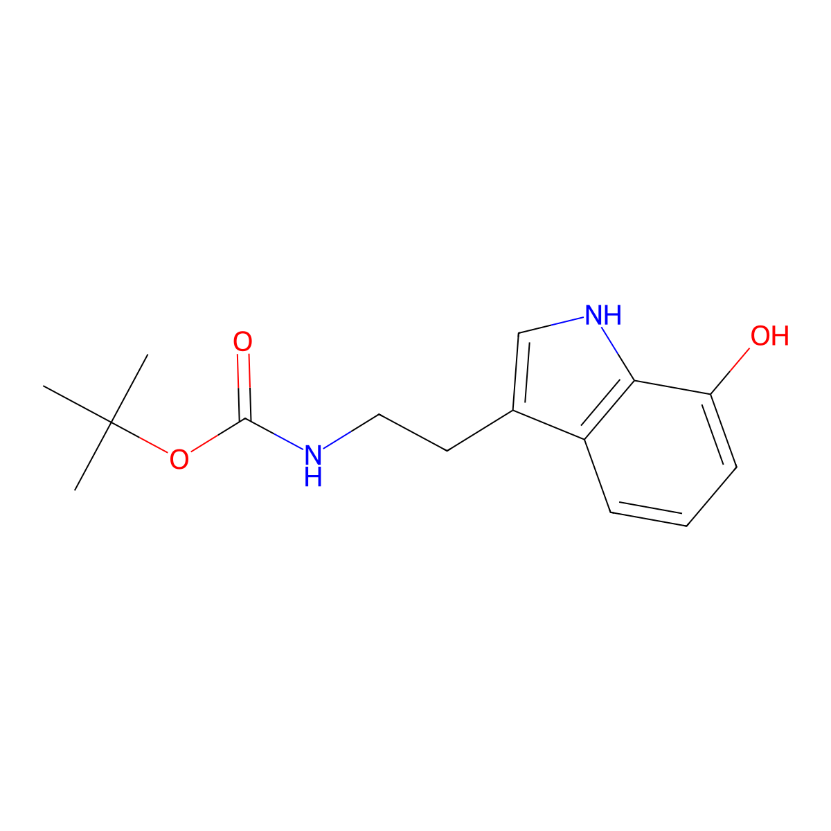 tert-butyl N-[2-(7-hydroxy-1H-indol-3-yl)ethyl]carbamate molecular structure, CAS 776302-33-1