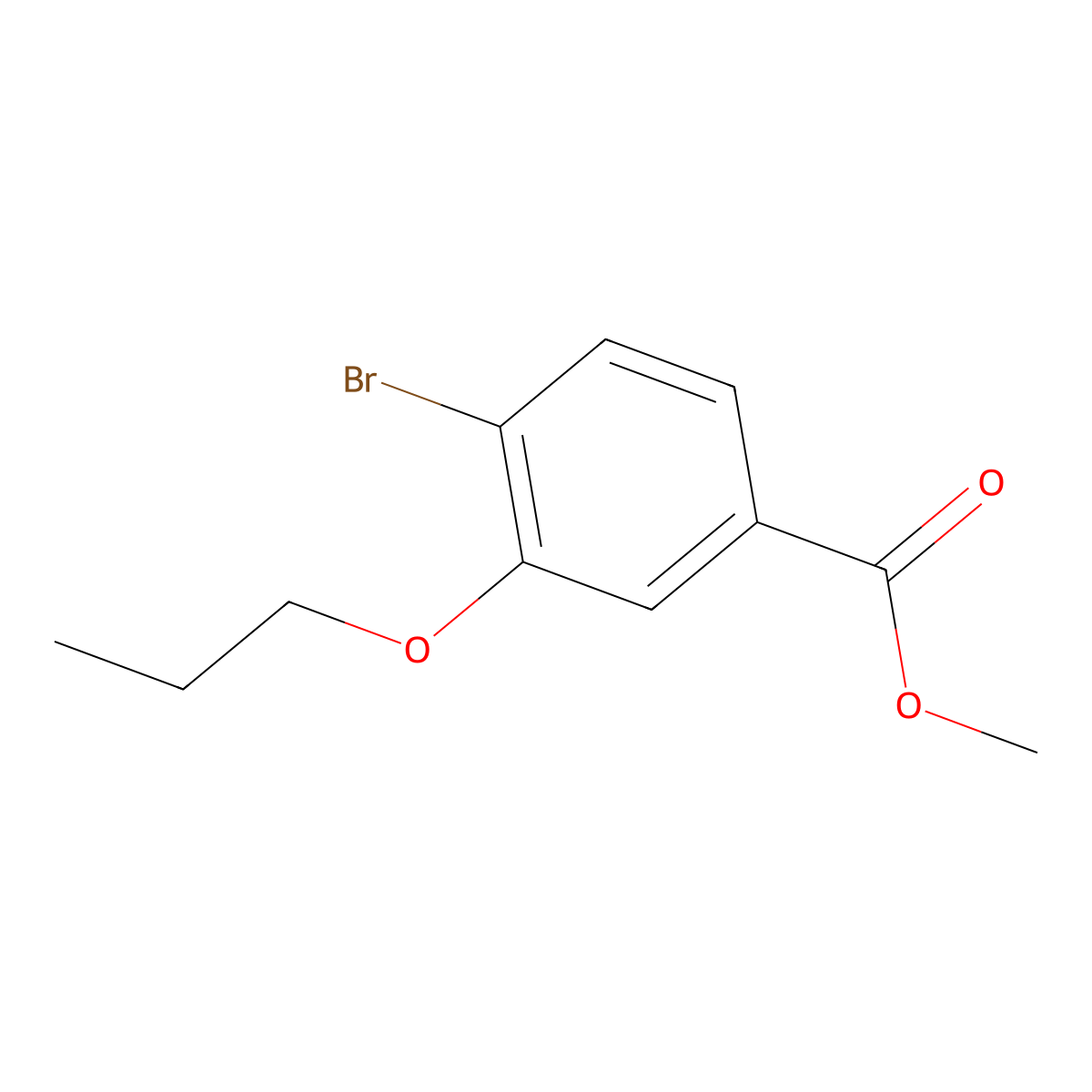 Benzoic acid, 4-bromo-3-propoxy-, methyl ester molecular structure, CAS 776314-91-1