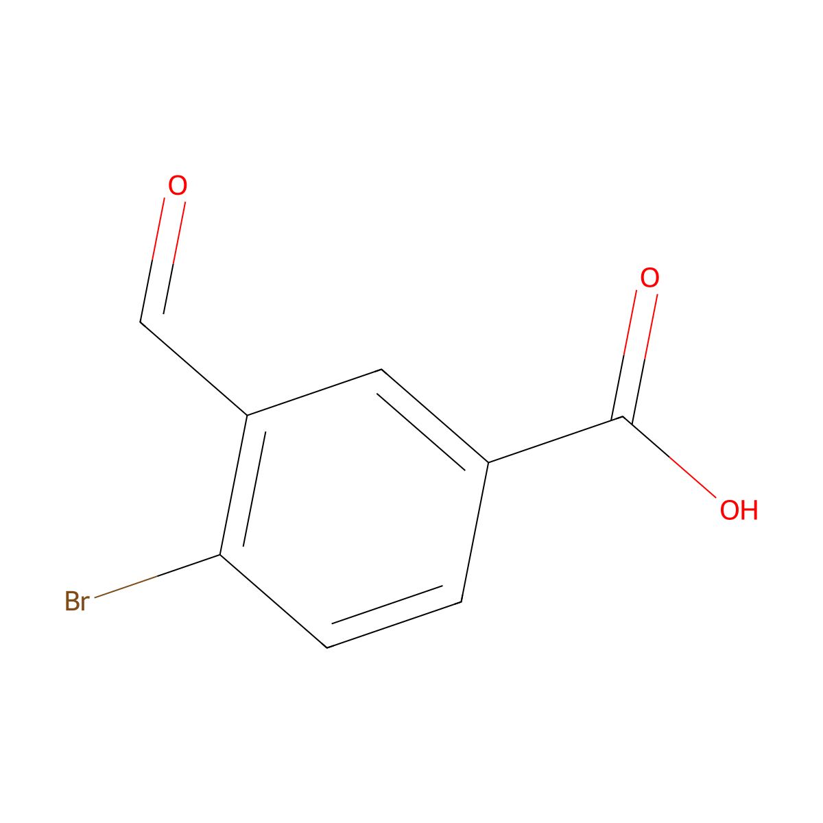 4-Bromo-3-formylbenzoic acid molecular structure, CAS 776315-23-2