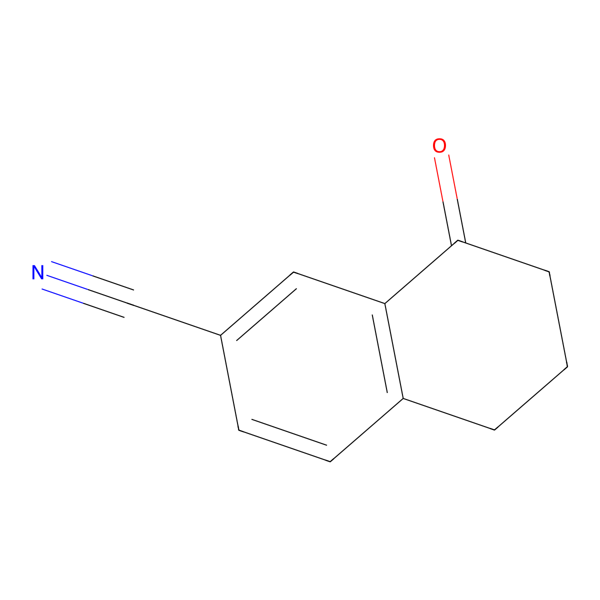 8-Oxo-5,6,7,8-tetrahydronaphthalene-2-carbonitrile molecular structure, CAS 776328-39-3