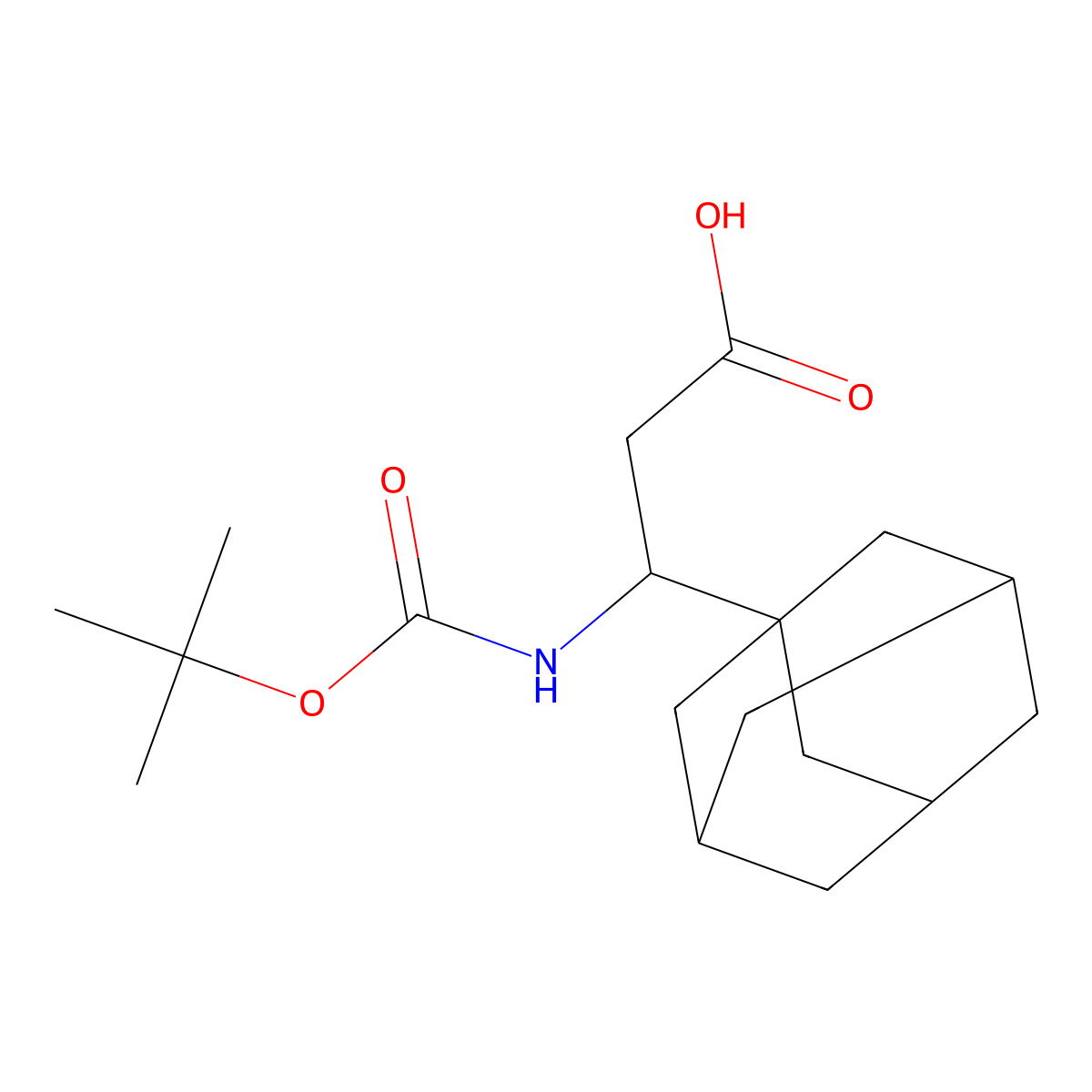 3-(Adamantan-1-yl)-3-{[(tert-butoxy)carbonyl]amino}propanoic acid molecular structure, CAS 776330-69-9