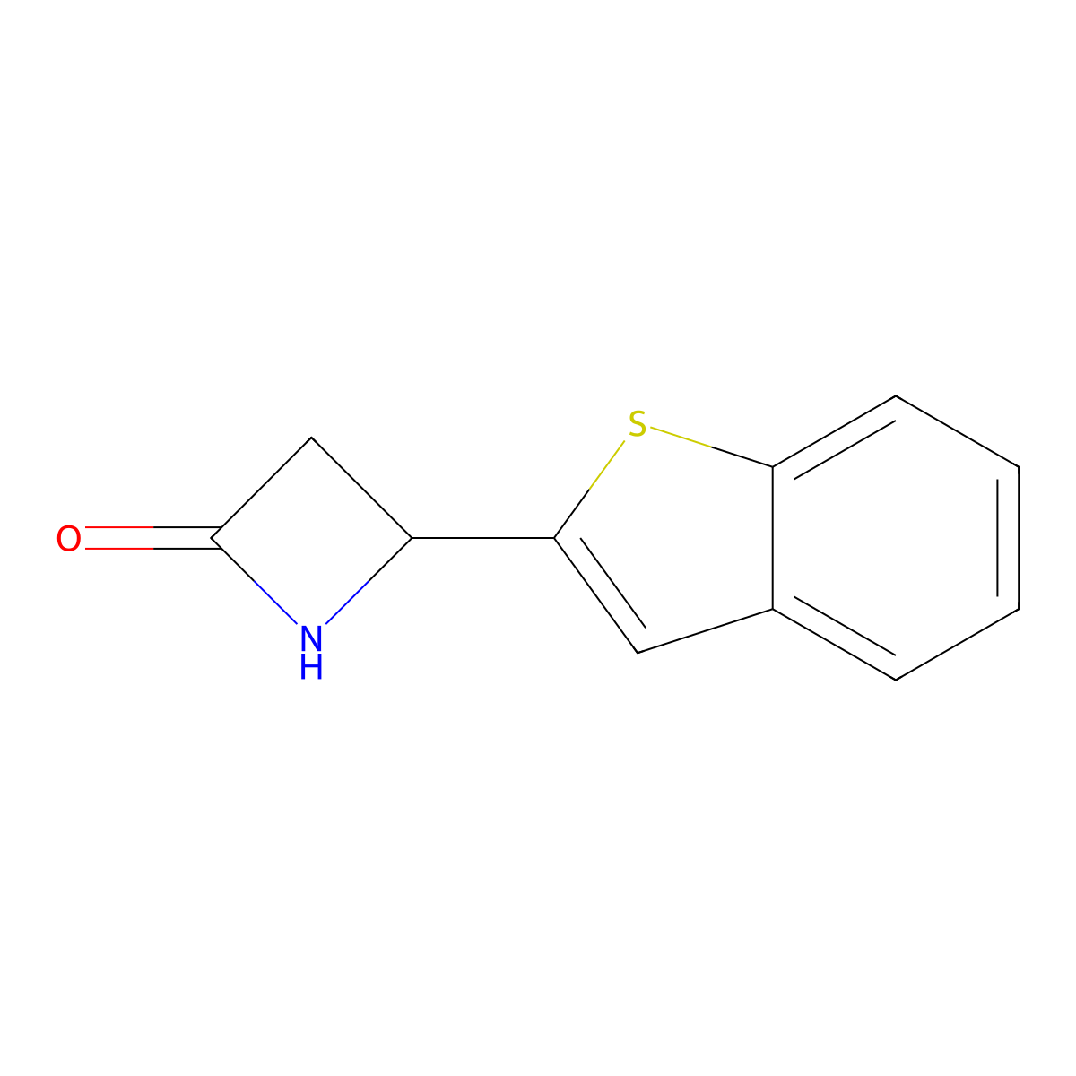 4-(1-Benzothiophen-2-YL)azetidin-2-one molecular structure, CAS 776330-83-7