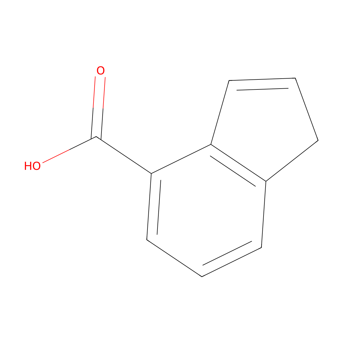 1H-Indene-4-carboxylic acid molecular structure, CAS 77635-16-6