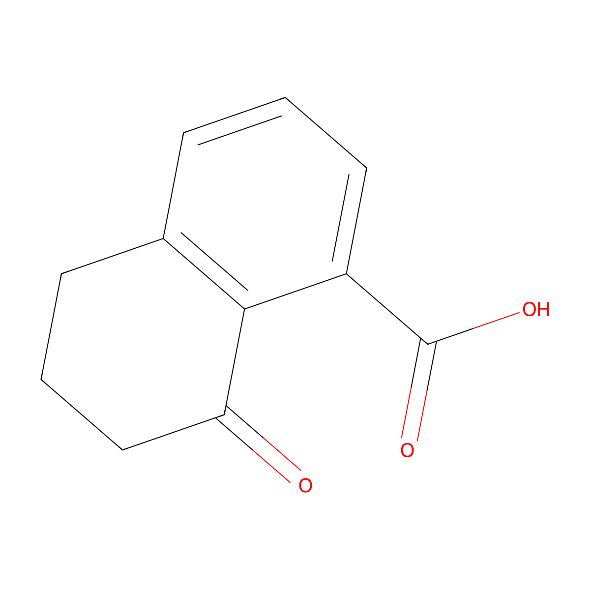 8-Oxo-5,6,7,8-tetrahydronaphthalene-1-carboxylic acid molecular structure, CAS 77635-17-7