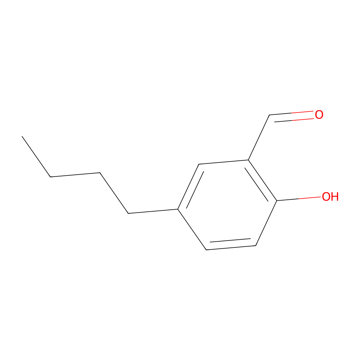 5-Butyl-2-hydroxybenzaldehyde molecular structure, CAS 77635-19-9