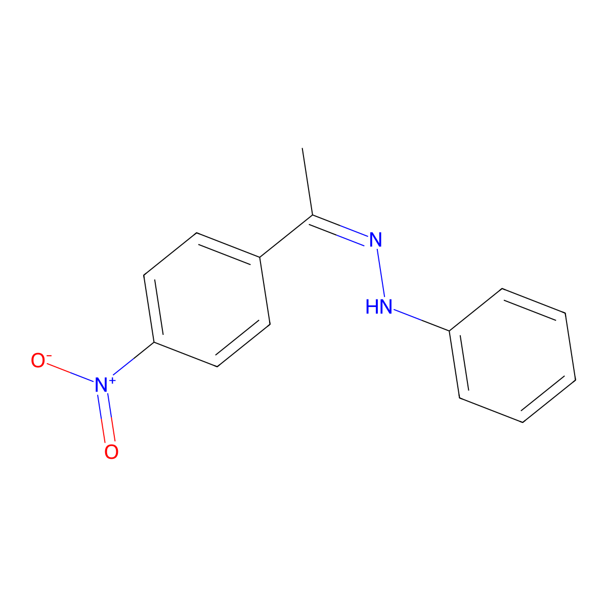 1-[1-(4-Nitrophenyl)ethylidene]-2-phenylhydrazine molecular structure, CAS 77635-72-4