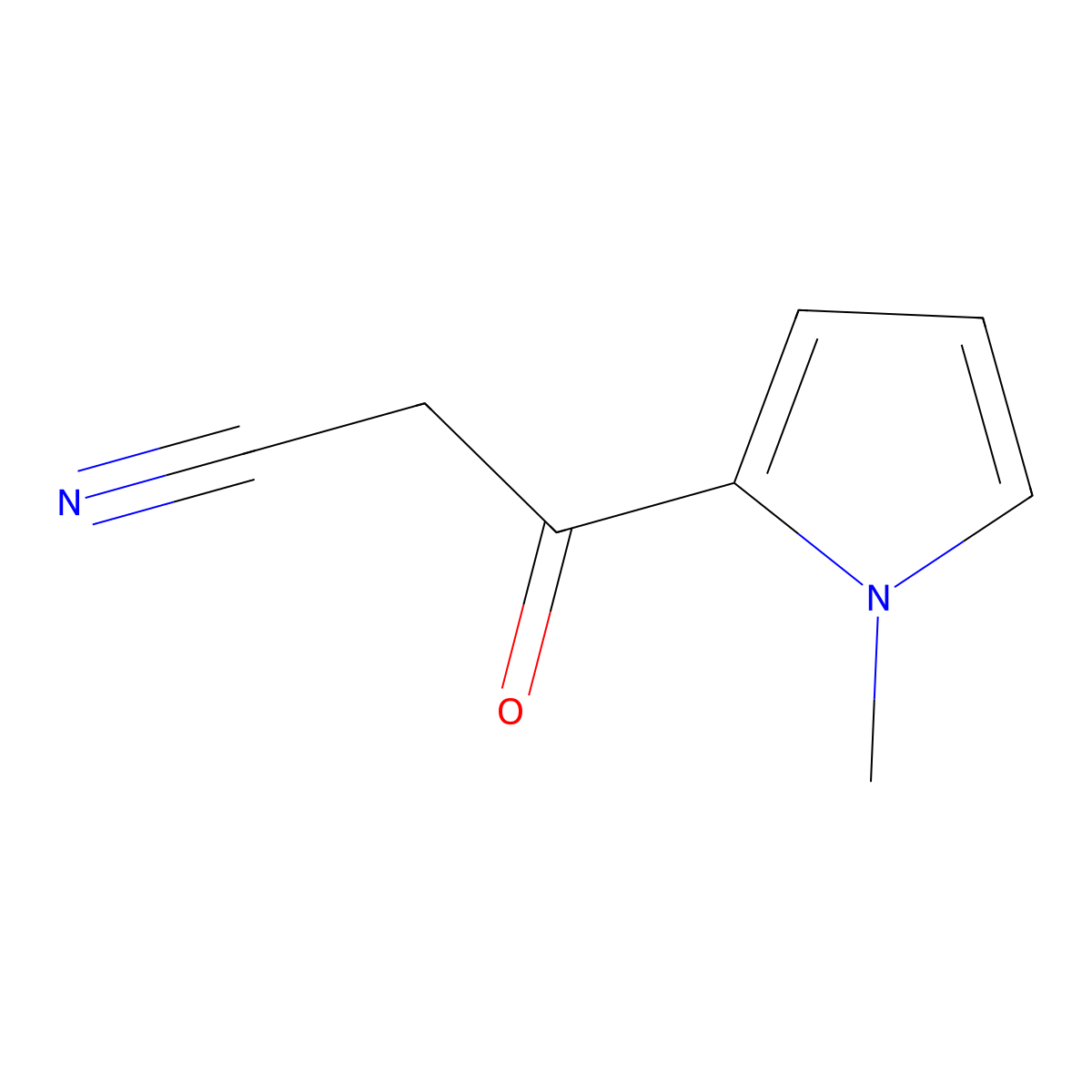 3-(1-Methyl-1H-pyrrol-2-yl)-3-oxopropanenitrile molecular structure, CAS 77640-03-0