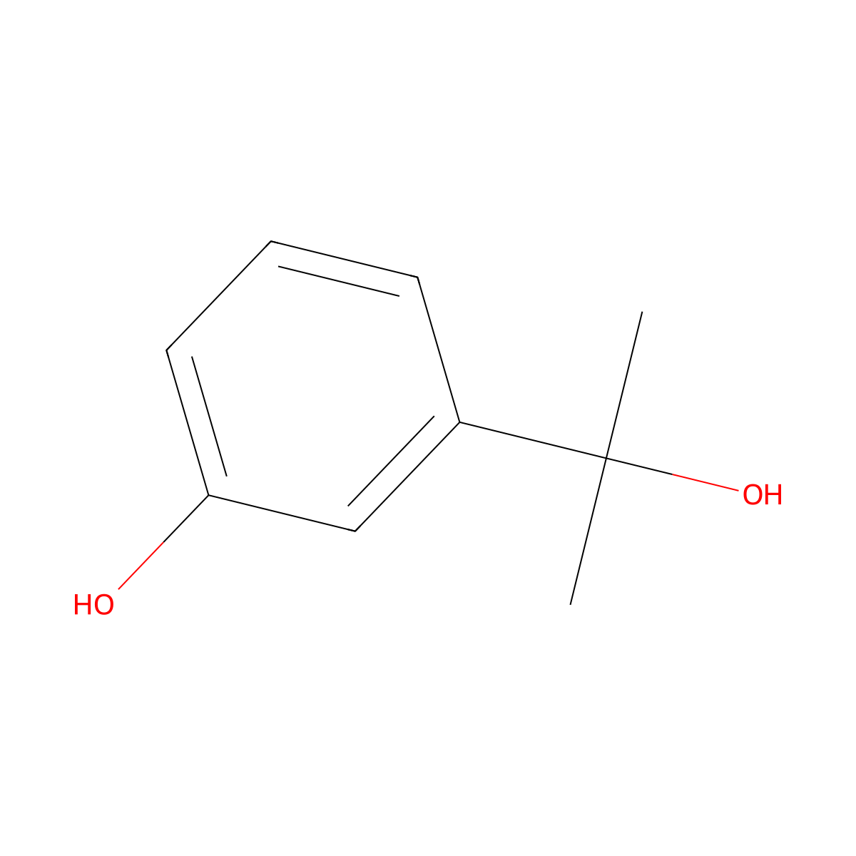 3-(2-Hydroxypropan-2-yl)phenol molecular structure, CAS 7765-97-1