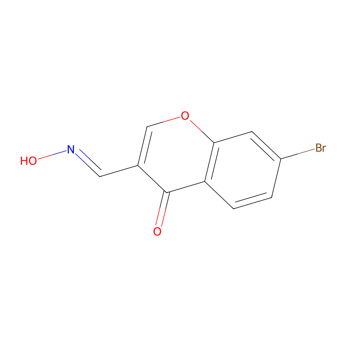 7-bromo-3-[(hydroxyimino)methyl]-4H-chromen-4-one molecular structure, CAS 77652-69-8