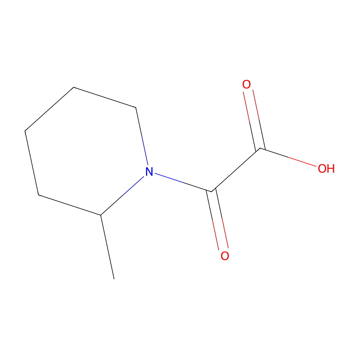 (2-Methylpiperidin-1-yl)(oxo)acetic acid molecular structure, CAS 77654-61-6