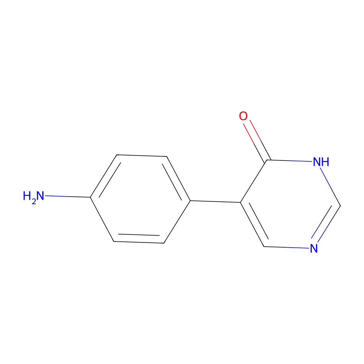 5-(4-Aminophenyl)pyrimidin-4-ol molecular structure, CAS 77654-69-4