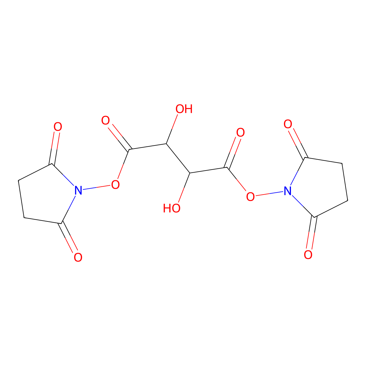 Disuccinimidyl tartrate molecular structure, CAS 77658-91-4