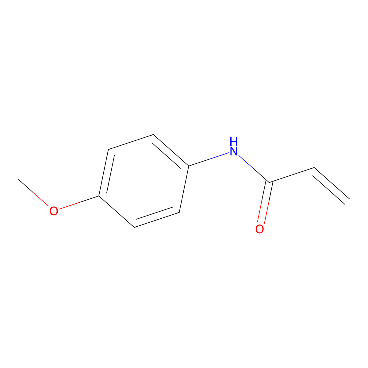 N-(4-methoxyphenyl)acrylamide molecular structure, CAS 7766-37-2