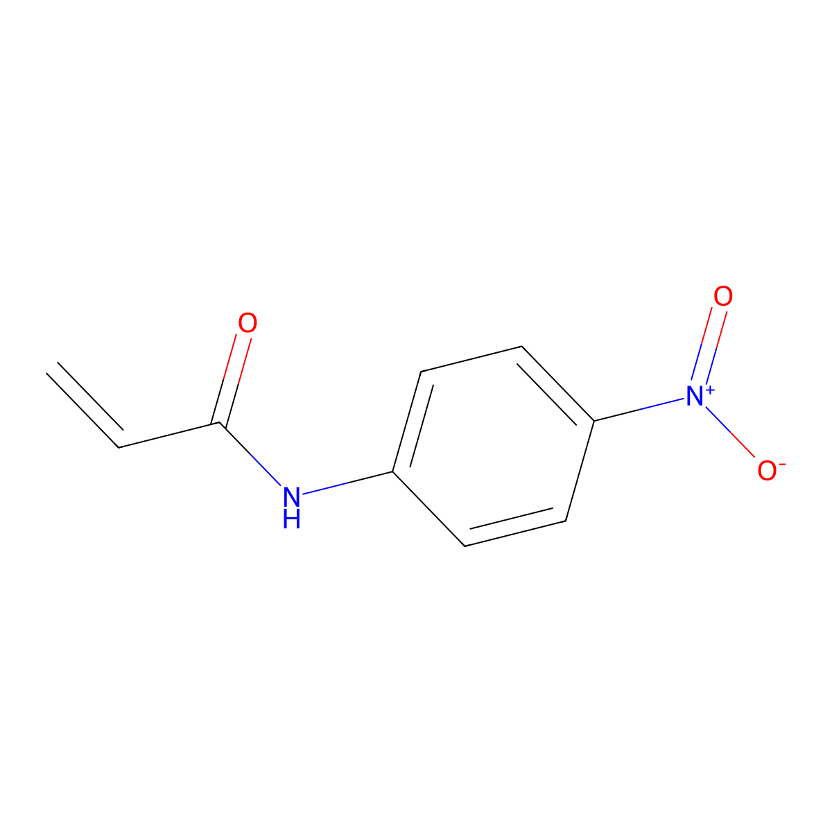 N-(4-nitrophenyl)acrylamide molecular structure, CAS 7766-38-3