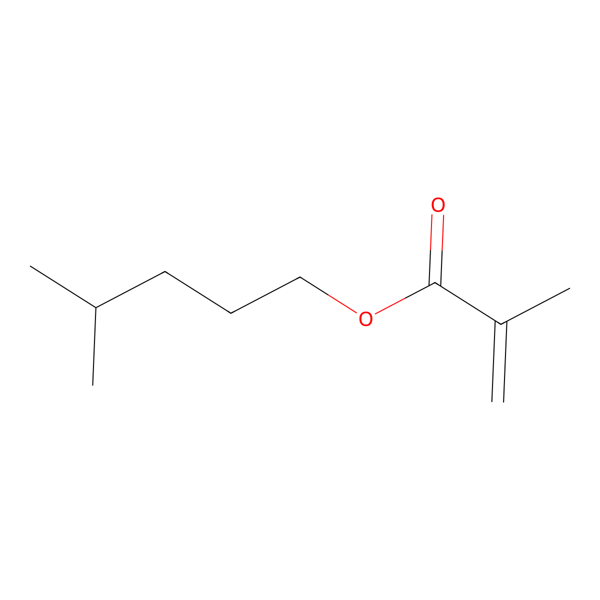 4-Methylpentyl methacrylate molecular structure, CAS 7766-61-2