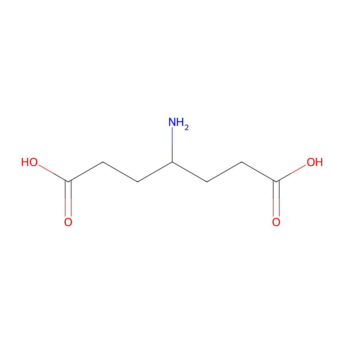 4-Aminoheptanedioic acid molecular structure, CAS 7766-85-0