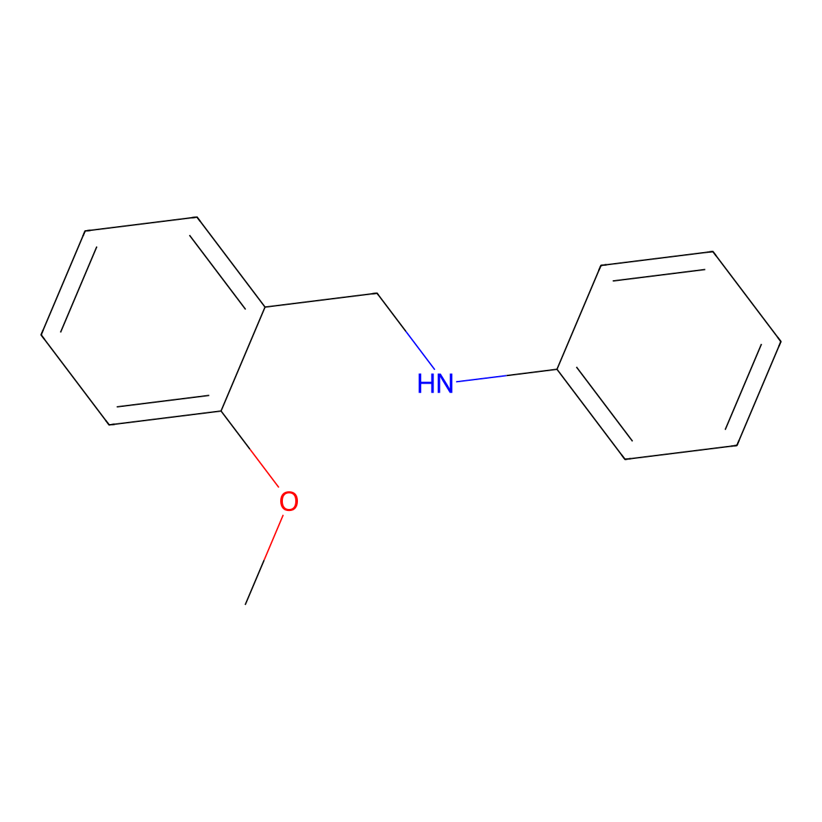 N-(2-methoxybenzyl)aniline molecular structure, CAS 77664-18-7