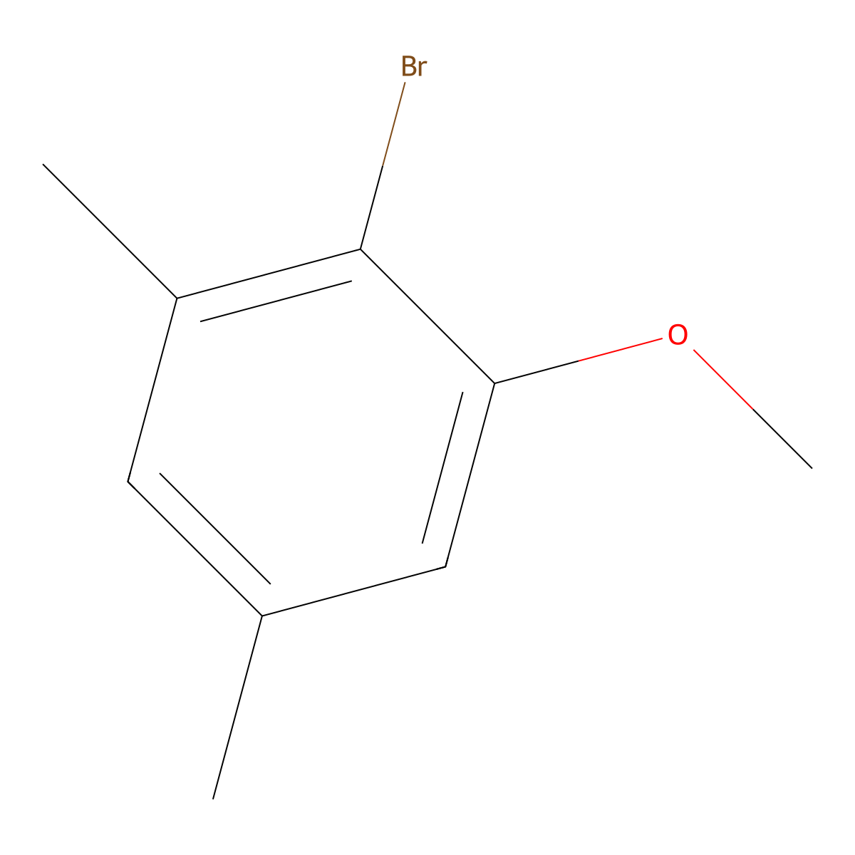 2-Bromo-1-methoxy-3,5-dimethylbenzene molecular structure, CAS 77665-04-4