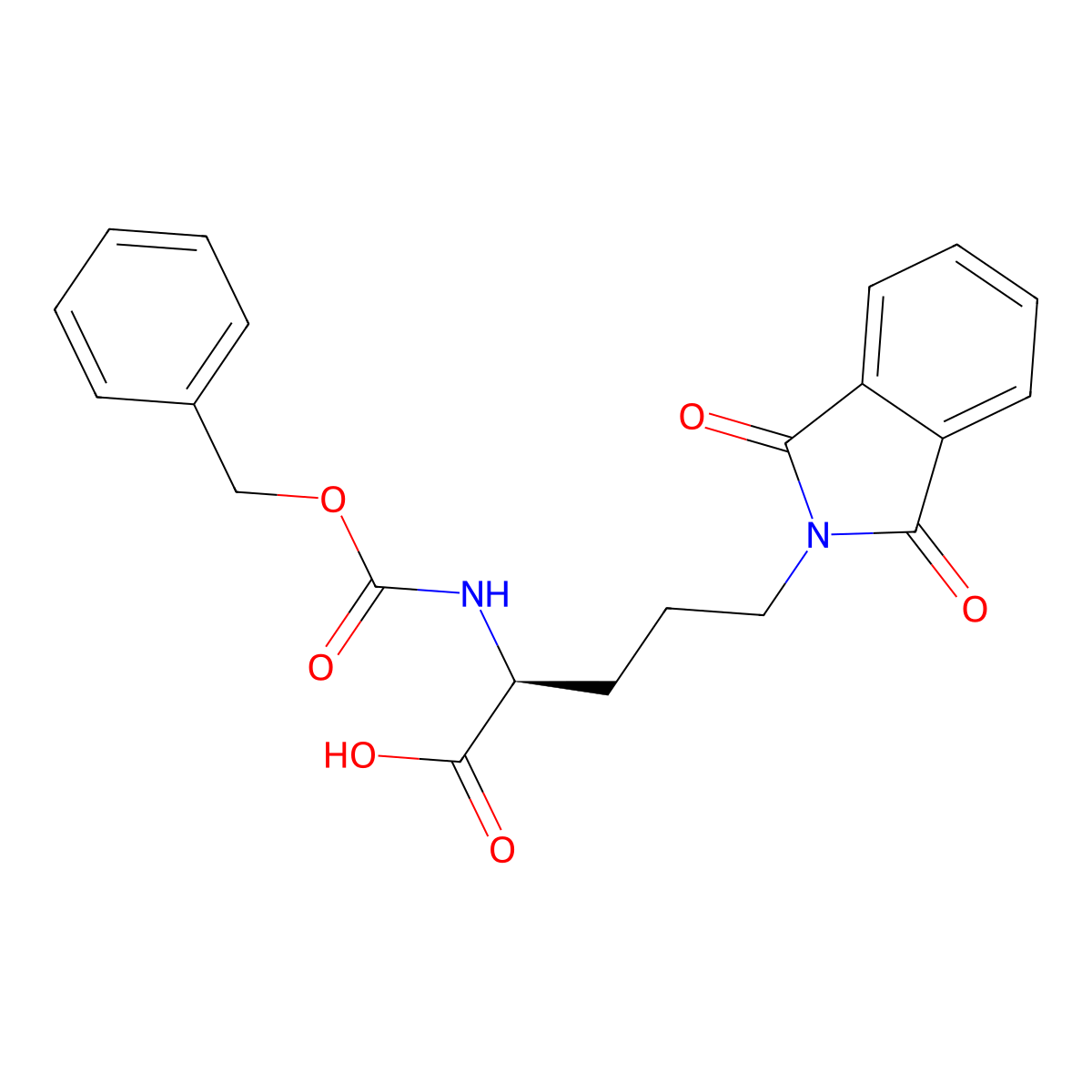 (S)-2-(((Benzyloxy)carbonyl)amino)-5-(1,3-dioxoisoindolin-2-yl)pentanoic acid molecular structure, CAS 7767-00-2