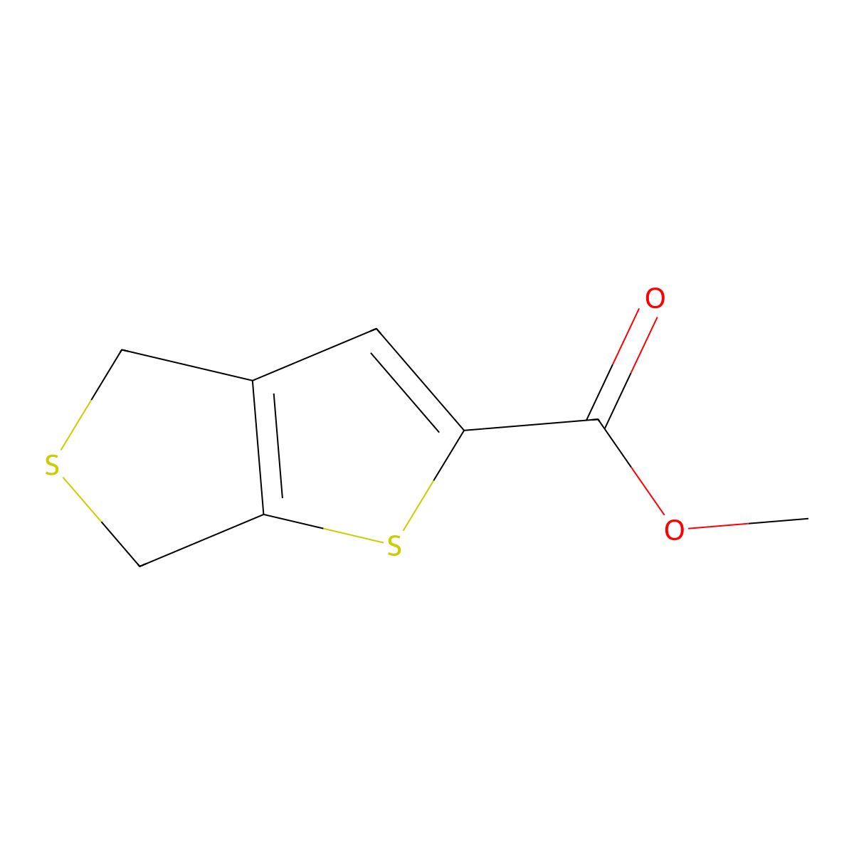 Methyl 4,6-dihydrothieno[3,4-b]thiophene-2-carboxylate molecular structure, CAS 7767-60-4