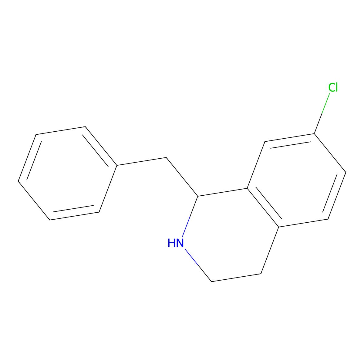 1-Benzyl-7-chloro-1,2,3,4-tetrahydroisoquinoline molecular structure, CAS 77671-15-9