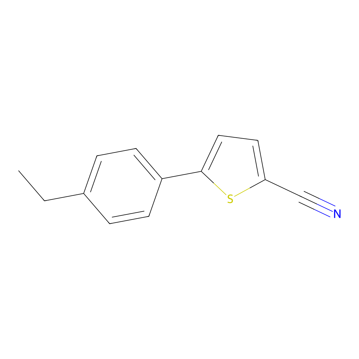 5-(4-Ethylphenyl)-2-thiophenecarbonitrile molecular structure, CAS 77673-52-0