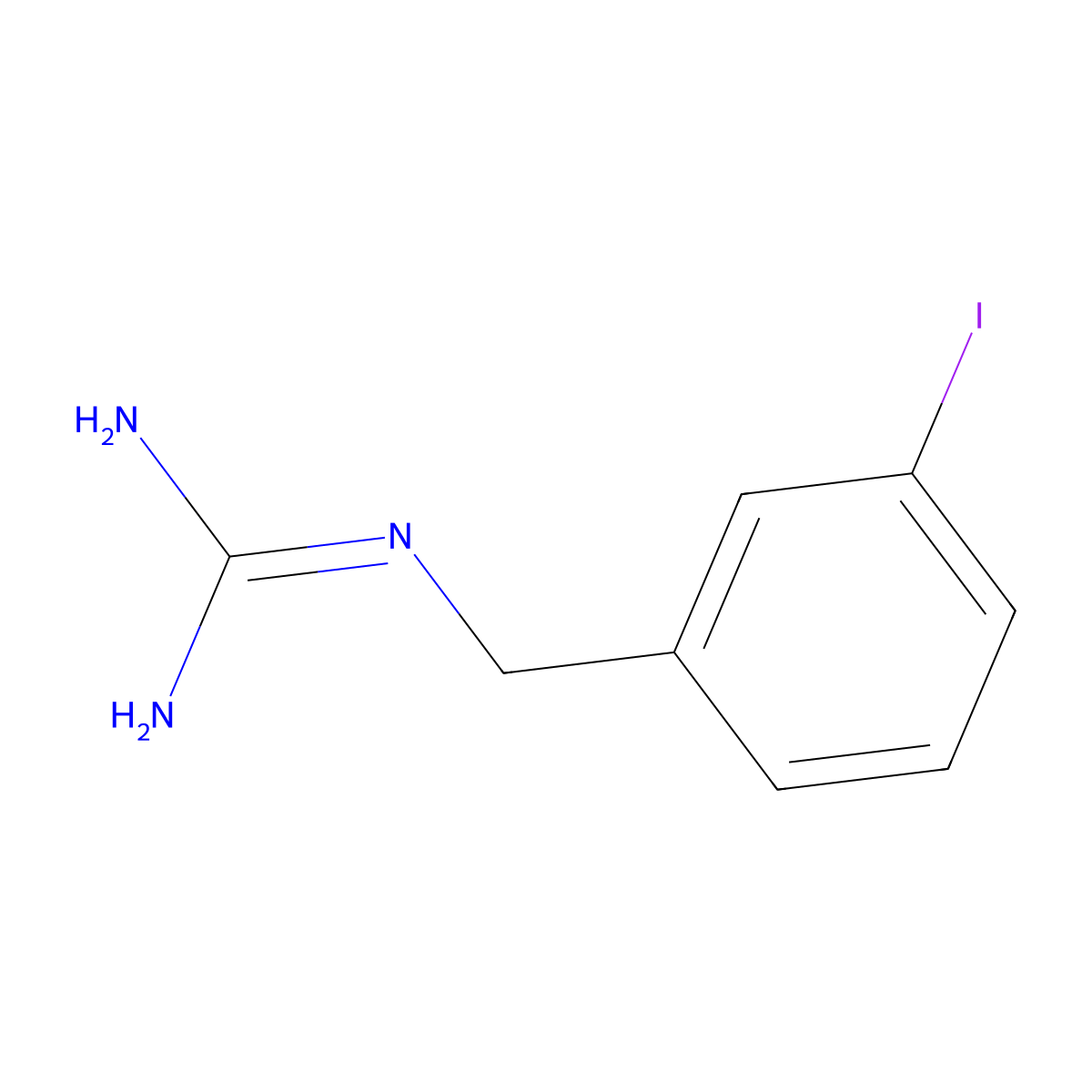 Iobenguane I-131 molecular structure, CAS 77679-27-7