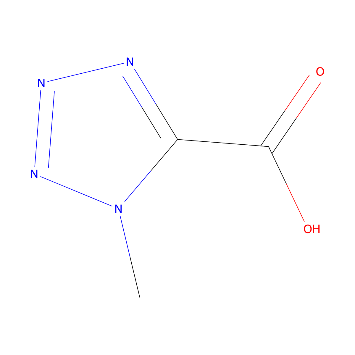 1-Methyl-1h-tetrazole-5-carboxylic acid molecular structure, CAS 77689-87-3