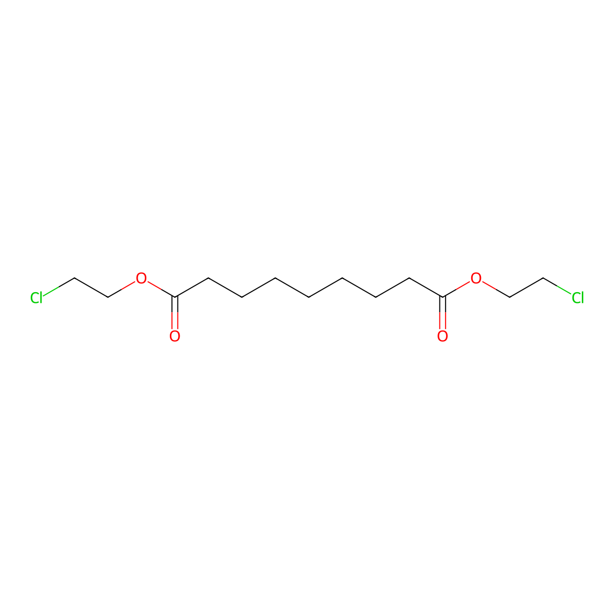 Bis(2-chloroethyl) nonanedioate molecular structure, CAS 7769-33-7