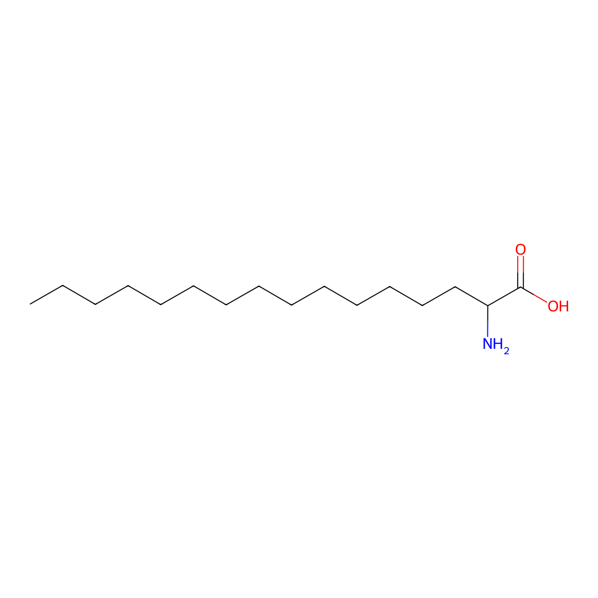 2-Aminohexadecanoic acid molecular structure, CAS 7769-79-1