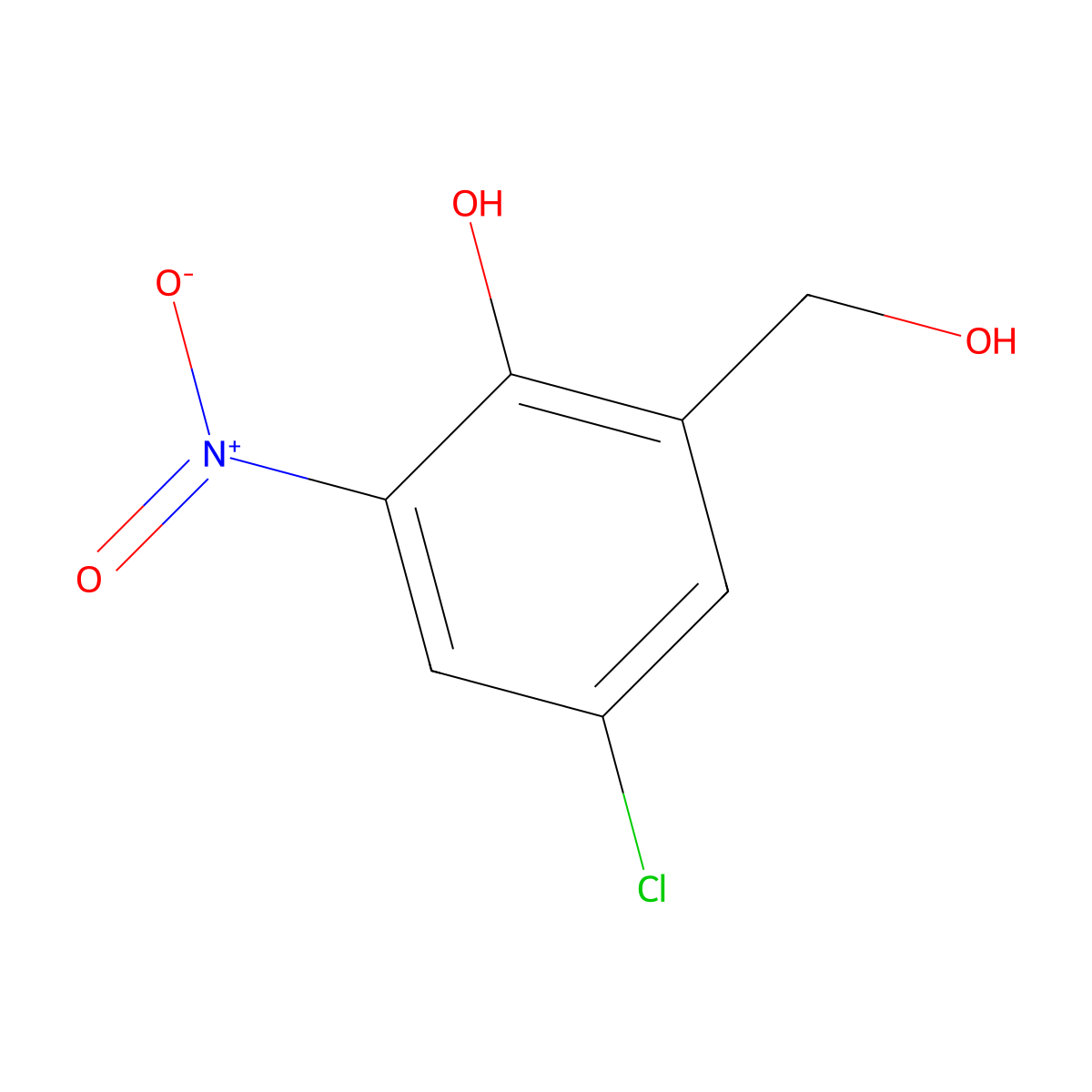 5-Chloro-3-nitrosalicyl alcohol molecular structure, CAS 77691-34-0