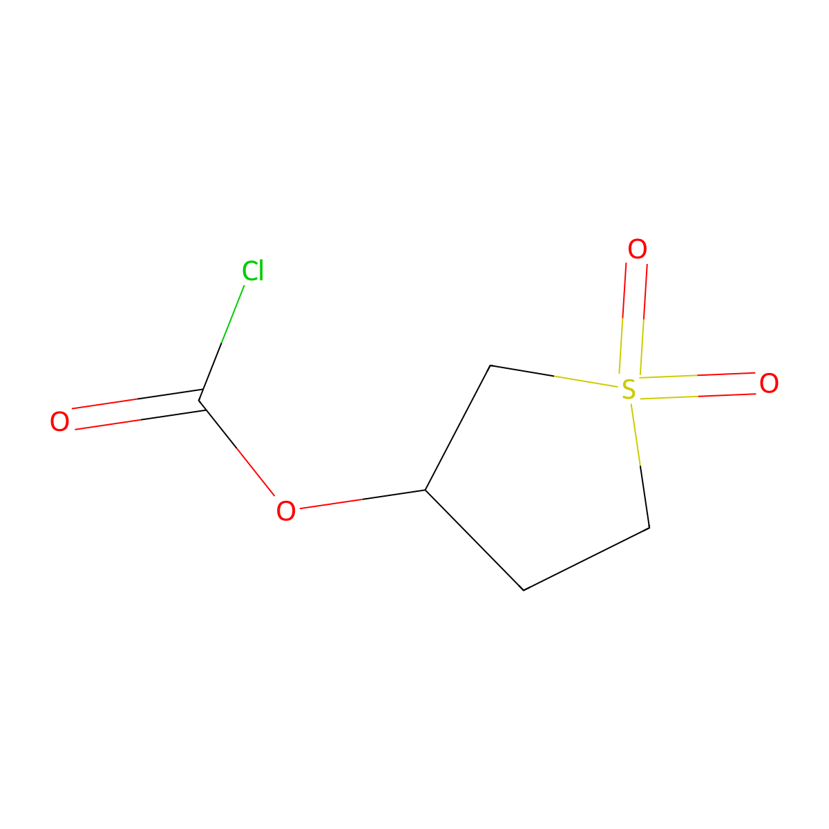 (1,1-Dioxothiolan-3-yl) carbonochloridate molecular structure, CAS 77691-76-0