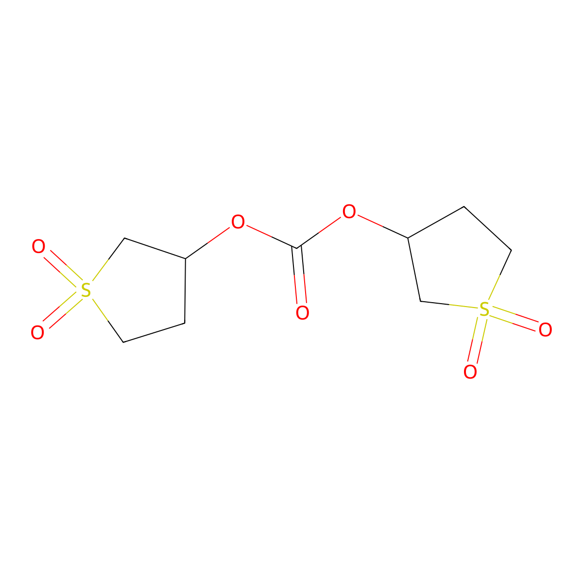 Bis(1,1-dioxidotetrahydrothiophen-3-yl) carbonate molecular structure, CAS 77691-82-8