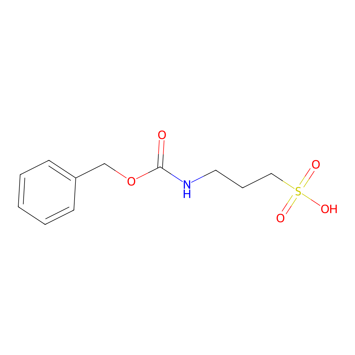 3-(((Benzyloxy)carbonyl)amino)propane-1-sulfonic acid molecular structure, CAS 77693-74-4
