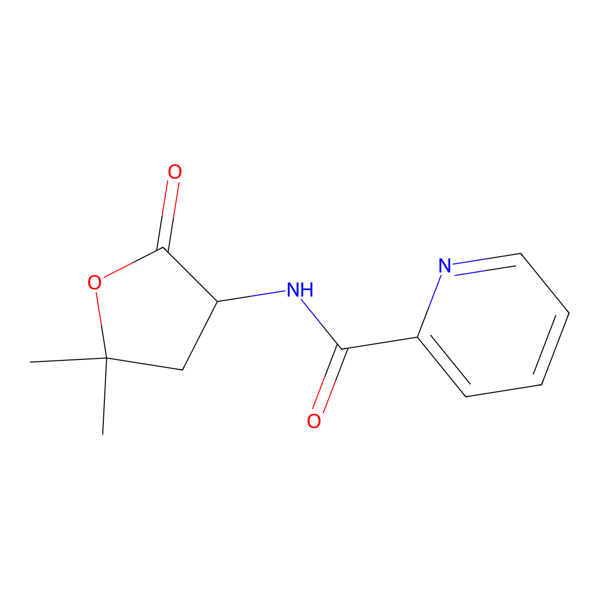 N-(5,5-Dimethyl-2-oxooxolan-3-yl)pyridine-2-carboximidic acid molecular structure, CAS 77694-35-0